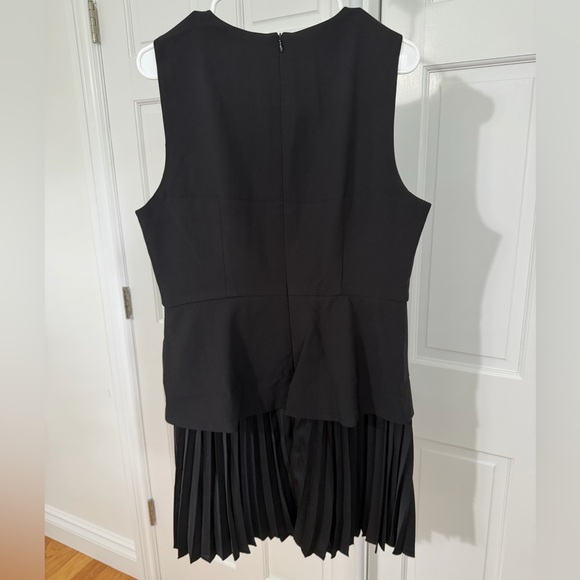 NWT COMMENSE Pleated Hem Black Mini Dress Size XL - Picture 4 of 4